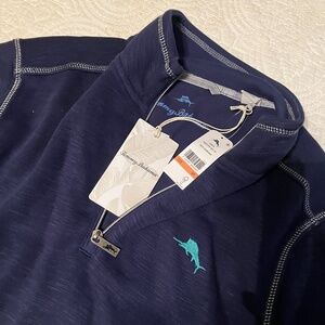 NWT Tommy Bahama Blue 1/4 Zip